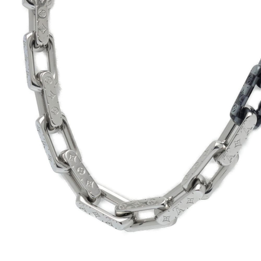 LOUIS VUITTON Black Monogram Necklace